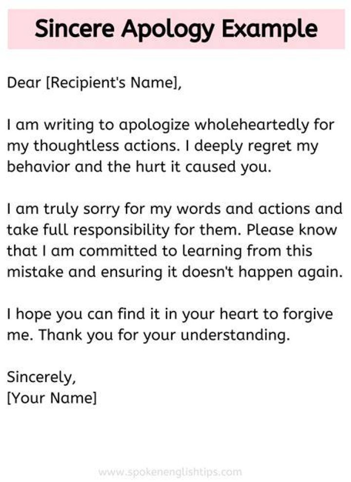 The Key To Sincere Apologies